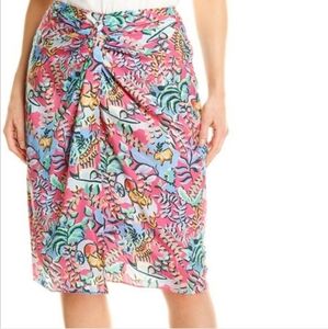 J. Mclaughlin Blakely Freshfield Pencil Skirt Tropical Floral Print Size 6